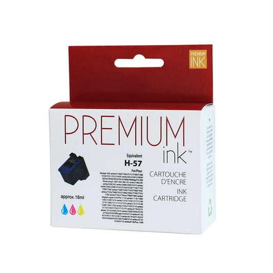 Encre couleur premium reconditionnée HP n° 57 C6657A